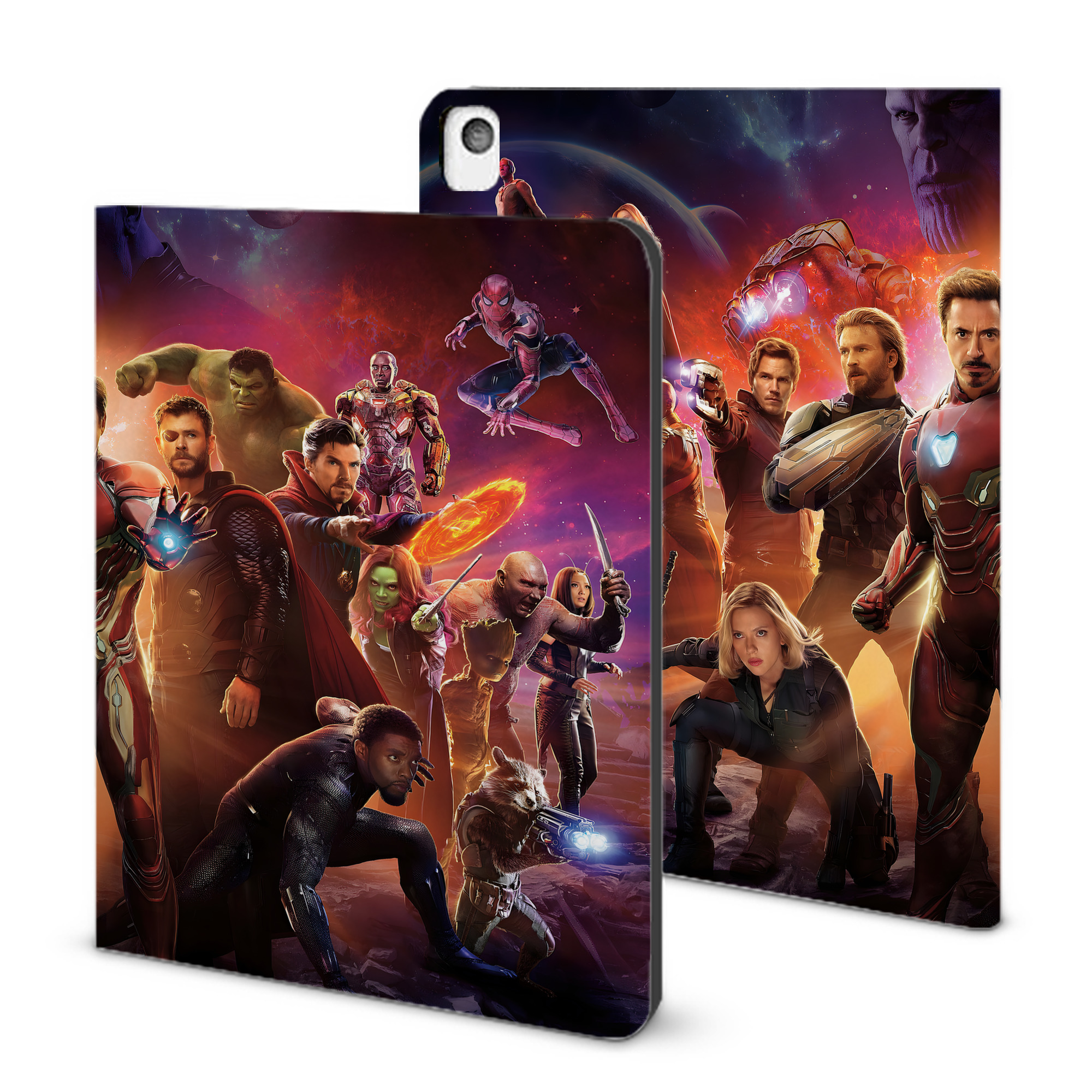 （画像用） アベンジャーズ The Avengers IPadケース ペンホルダー付き ブックスタイルデザイン